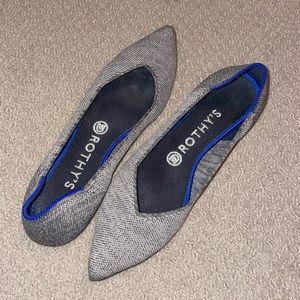 ROTHY’S Heathered Gray Pointed Toe Flats